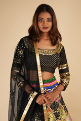 3D Cutwork Applique LehengaDSC00310