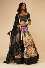 3D Cutwork Applique Lehenga