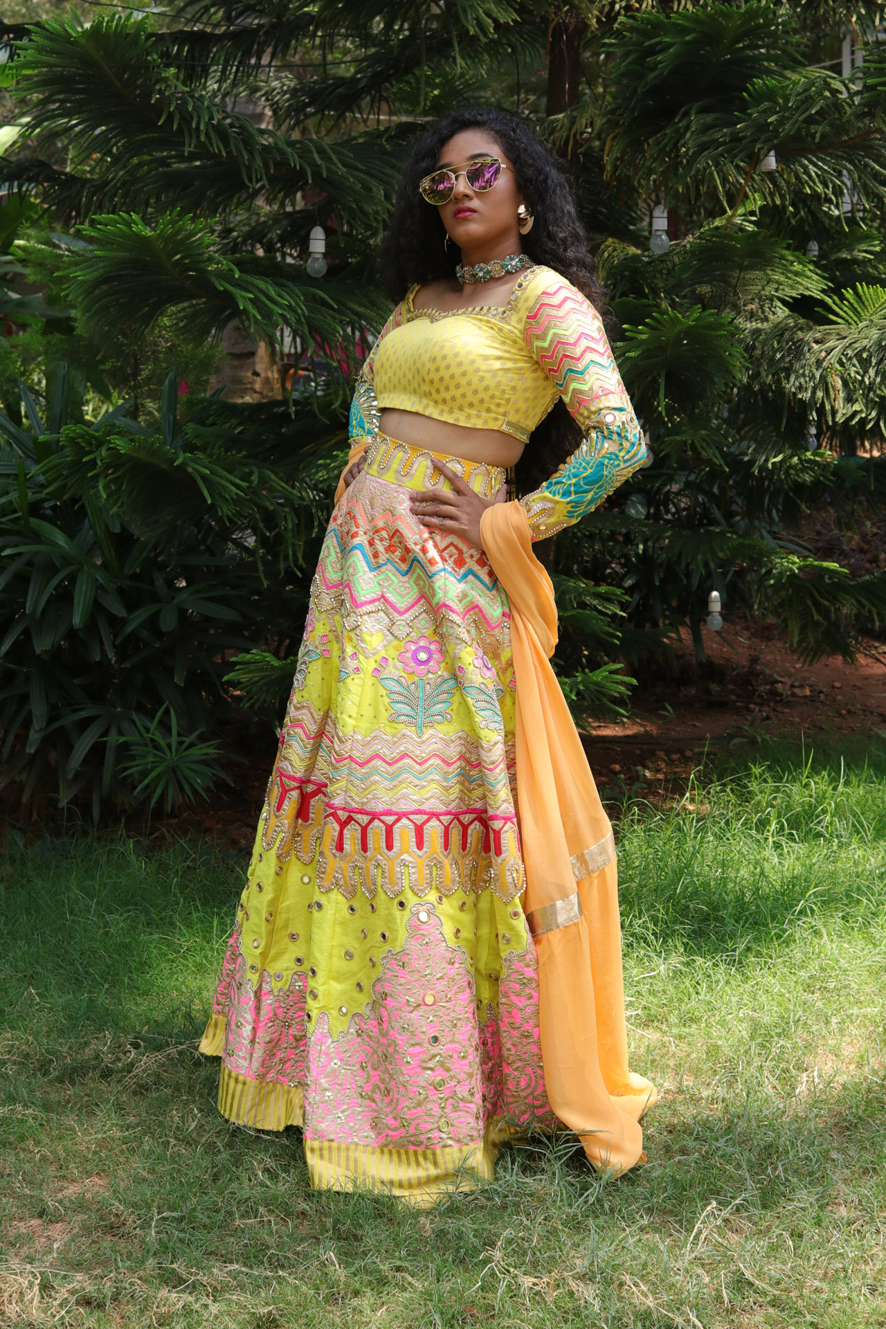 YELLOW LEHENGA SET