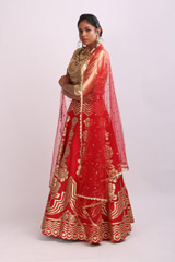 Red Gold LehengaIMG_7808