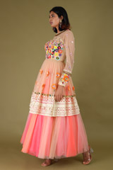 Peplum Flower Sequin LehengaDSC07803