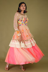Peplum Flower Sequin Lehenga