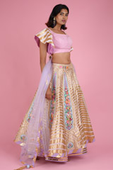Lilac Double Layered LehengaDSC07791