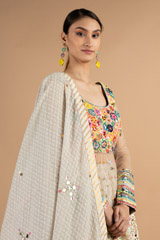 Cream Peplum Top LehengaDSC00219