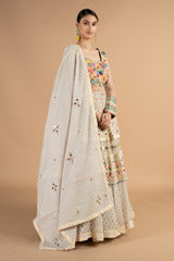 Cream Peplum Top LehengaDSC00220