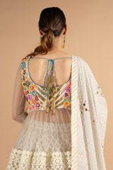 Cream Peplum Top LehengaDSC00225