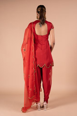 Red Scallop Suit SetDSC09327