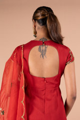 Red Scallop Suit SetDSC09328
