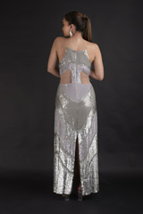 Grey Metallic Gown_DTR2647