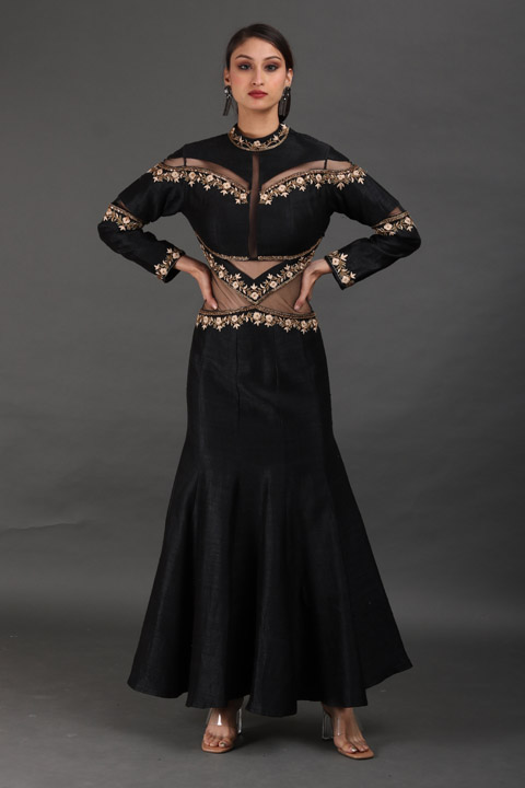 Black Fishcut Gown