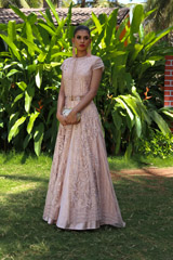 Salmon Peach Embroidered LehengaIMG_0266