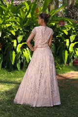 Salmon Peach Embroidered LehengaIMG_0302