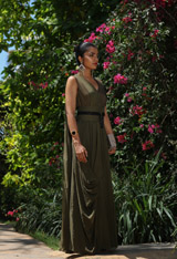 Olive Green Saree GownIMG_7672