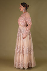 Salmon Thread Hand Embellished GownDSC08468