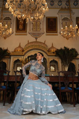 Blue Layered LehengaDSC03543