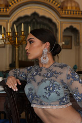 Blue Layered LehengaDSC03559