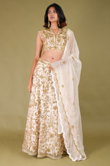 Blush pink mirror work LehengaDSC07557