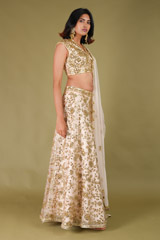 Blush pink mirror work LehengaDSC07560