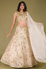 Blush pink mirror work LehengaDSC07565
