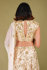 Blush pink mirror work LehengaDSC07567