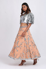 Peach Embroidered Top Bottom SetIMG_9112