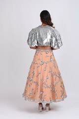 Peach Embroidered Top Bottom SetIMG_9117