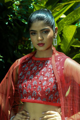 Crimson Tulle LehengaIMG_7373