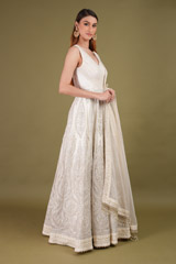 White Chikankari GownDSC00949