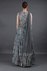 Grey Printed Tier Lehenga SetIMG_8435