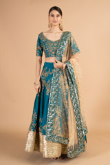 Green Peacock Bridal Lehenga