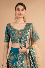 Green Peacock Bridal LehengaDSC00747