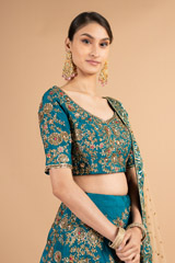 Green Peacock Bridal LehengaDSC00751