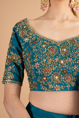 Green Peacock Bridal LehengaDSC00752