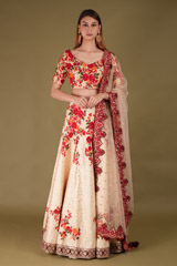 Maroon Floral LehengaDSC08039