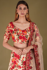 Maroon Floral LehengaDSC08040