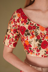 Maroon Floral LehengaDSC08041