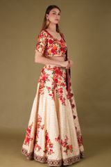 Maroon Floral LehengaDSC08043