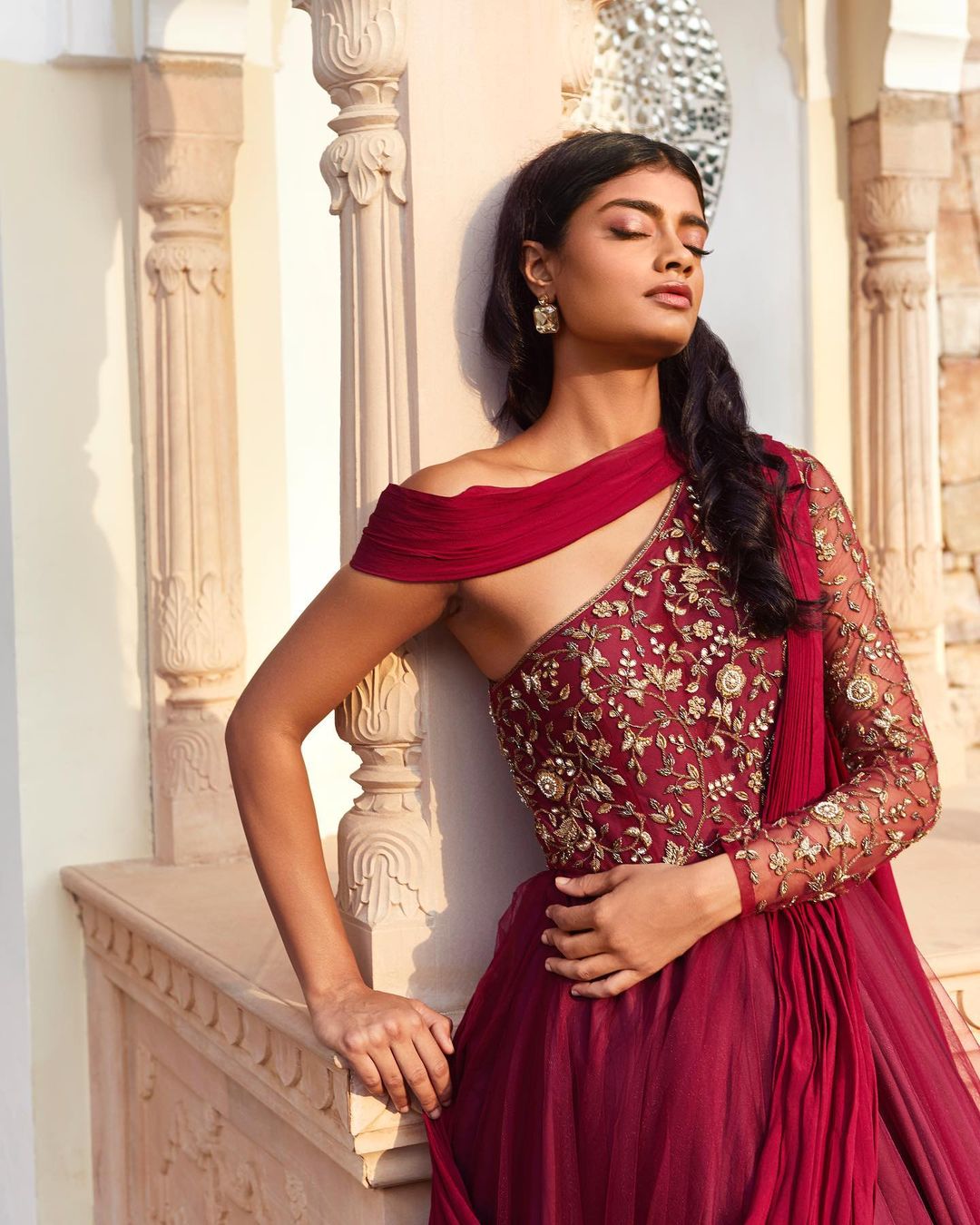 Dabka Embroidered Flared Gown4