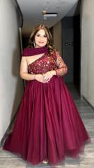 Dabka Embroidered Flared Gown6