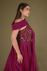 Dabka Embroidered Flared GownDSC03106