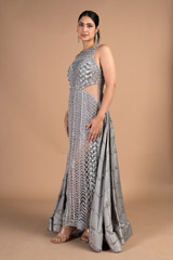 Grey Embellished GownDSC09758