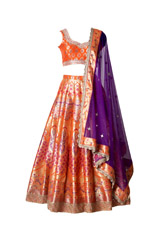 Banarasi Lehenga Set With Mirror Work1