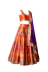 Banarasi Lehenga Set With Mirror Work2