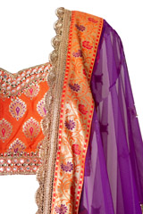Banarasi Lehenga Set With Mirror Work5
