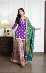 Gota Patti And Banarasi Shahara Set