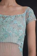 Blue One Shoulder Saree GownDSC07722