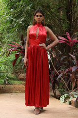 Red Metallic Gown
