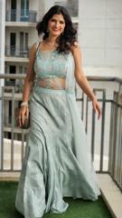 Light Blue Saree Gown1