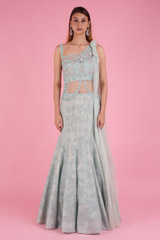 Light Blue Saree GownDSC07993