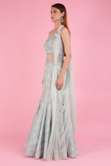 Light Blue Saree GownDSC07994